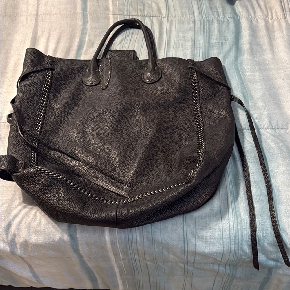 Coach Tall Tatum Whipstitch Black Leather Tote- Limited Edition